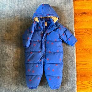 TinyCottons Padded Overall/Snowsuit - Cherries